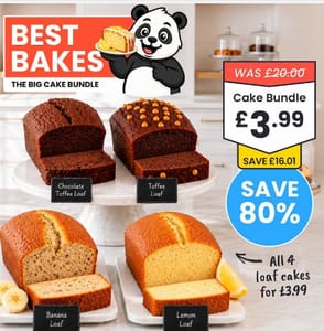 Ultimate New Crown Bakery Loaf Cake Variety Bundle 4x 500g Slabs