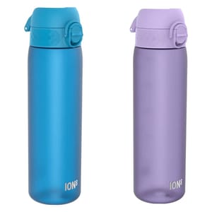 Ion8 Water Bottle with Flip Cover & Carry Handle, 500ml (Blue or Light Purple)