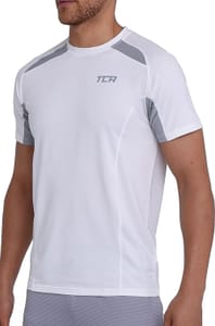TCA Quick Dry Men's Gym T-Shirt, Short Sleeve, White, XXL