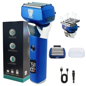 Men's Foil Shaver, 8W Power, IPX6 Waterproof, Wet/Dry, LED Display