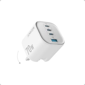 Anker Zolo 70W USB-C Charger, 4-Port Foldable Laptop Adapter