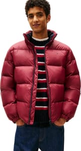 Tommy Jeans Mens Essential down Puffer Jacket, Red Wine, S