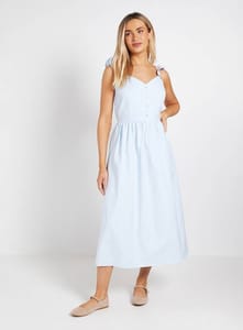DOROTHY PERKINS Stripe Flutter Sleeve Midaxi Dress 18