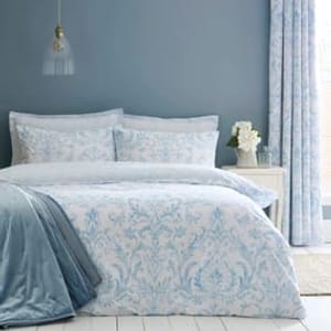 Ashleigh Damask 100% Cotton Duvet Cover and Pillowcase Set