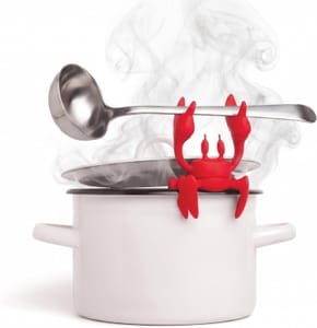 OTOTO Red the Crab Silicone Utensil Rest - Kitchen Gifts