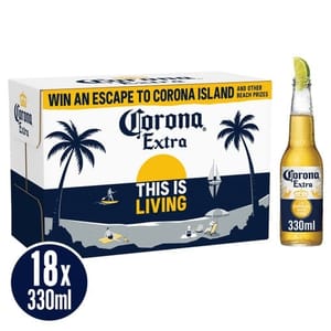 Corona Extra Mexican Lager Beer Bottles 18 X 330ml