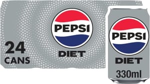 Pepsi Diet Cola, 330ml Can, 24 Pack (£7.60/£6.80 S&S)