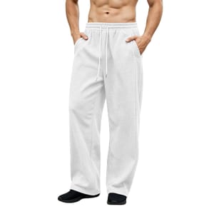 Men's Joggers UK Tracksuit Bottoms, Elastic Fleece, Wide Leg