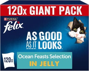 Felix Ocean Feasts Wet Cat Food in Jelly