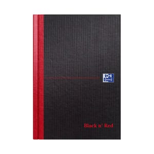 Oxford Black N' Red A5 Hardback Notebook, Ruled, 192 Pages - £7.50 S&S
