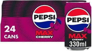 Pepsi Max Cherry Cola 330ml Can 24 Pack - £6.80 S&S
