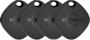 VOCOlinc 4-Pack Bluetooth Key Finders for Find My (iOS) Black