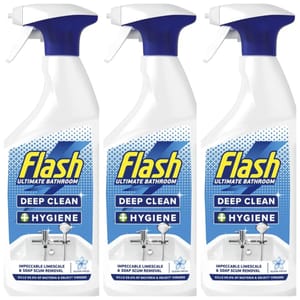 3 X 800ml Flash Deep Clean Antibacterial Bathroom Cleaner (£4.65/£3.93 S&S)