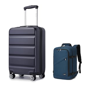 Kono 2-Piece Cabin Suitcase Set 55x35x22 Cm ABS+PC Hard Shell