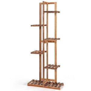 6-Tier Wood Plant Stand with Anti-Tilting Device