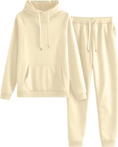 Drawstring Hoodie and Jogger Set for Women - Two-Piece