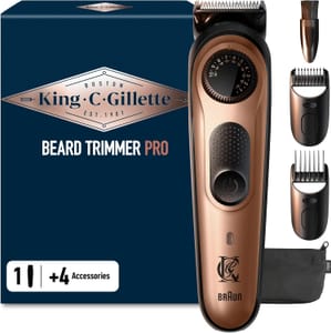 King C. Gillette Cordless Beard Trimmer Pro with 40-Length Settings
