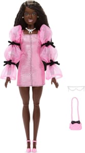 Barbie Deluxe Style Doll #14 Metallic Pink Barbiecore Mini Dress