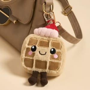OHS Honey the Waffle Keyring - Natural/Pink