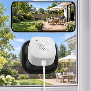 Elelink 3MP/2K Window Indoor Camera, Dual-Band WiFi, Motion Detection