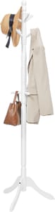 VASAGLE Coat Rack Stand with 10 Hooks, Cloud White RCR03WT