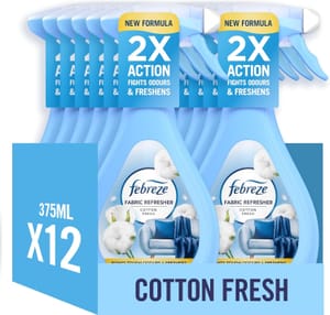 Febreze Fabric Spray Cotton Fresh 12x385 Ml - £24.22 S&S