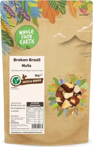 Wholefood Earth Brazil Nuts 2 Kg GMO Free Natural Fibre