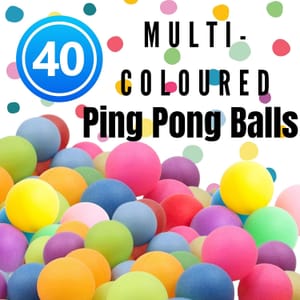 WHEELIO 40 Pack Ping Pong Balls Plastic Table Tennis Balls
