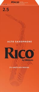 DAddario Rico Alto Sax Reeds, Strength 2.5, 25-Pack