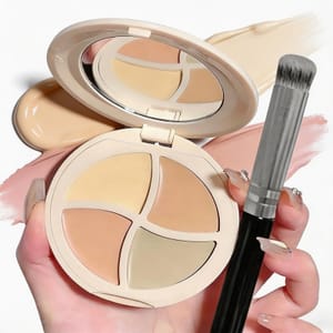 Under-Eye Concealer Palette with Brush - Full Coverage