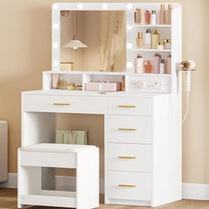 Hzuaneri Dressing Table with Stool,