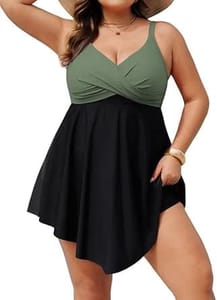Hanna Nikole Women's plus Size Skirted One-Piece Swimsuits