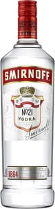 Smirnoff No. 21 Vodka, 37.5% ABV, 1L, Triple Distilled