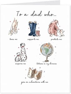 Blank Greeting Card for Dad Beautifully Illustrated