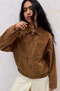 BDG Conrad Faux Suede Bomber Jacket