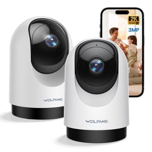 WOLFANG Indoor PTZ Camera, 360 Pan/110 Tilt, Night Vision