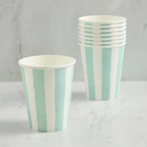 Pack of 8 Striped Paper Cups