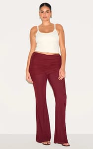 PrettyLittleThing plus Mesh Foldover Flares