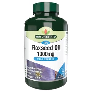 Natures Aid Flaxseed Oil 1000mg, 180 Capsules - £10.56 S&S Voucher
