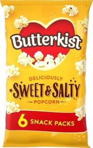 Butterkist Sweet & Salty Popcorn 6x12g Bags