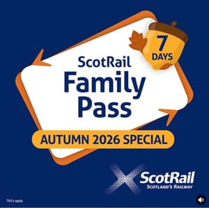 Unlimited Family Train Travel across Scotland for a Whole Week - Oct Break