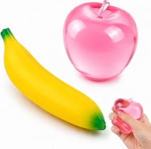 Apple and Banana Squishies: Gentle Fidget Toys for Students