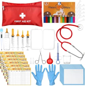 Kklolai 70-Piece Whelping Kit for Puppies and Kittens, S-Size