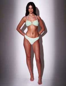 Textured Polka Dot High Leg Bikini Bottoms (Size 18 only)