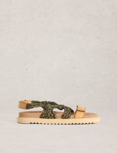 White Stuff Online Only Braided Footbed Sandals