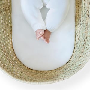 Clair De Lune Moses Basket Fibre Mattress, Hypoallergenic Bassinet