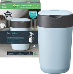 Tommee Tippee Twist & Click Nappy Bin Odour Protection Blue