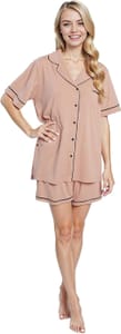 Daisy Dreamer Womens Top and Shorts Pajama Set with Pockets