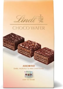 Lindt Chocolate Wafer Assorted Box 135g 10 Wafers
