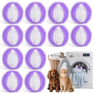 12Pcs Pet Hair Remover Laundry Balls, Reusable Lint Catcher